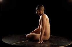 Nude Man Another Sitting poses - simple Average Short Brown Sitting poses - ALL Realistic